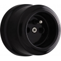 Elhard - Ceramic Retro Wall Socket 230V, Black
