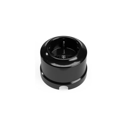 Elhard - Ceramic Retro Wall Socket 230V, Black