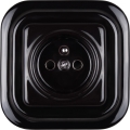 Elhard - Ceramic Retro Wall Socket with Frame, 230V, Black