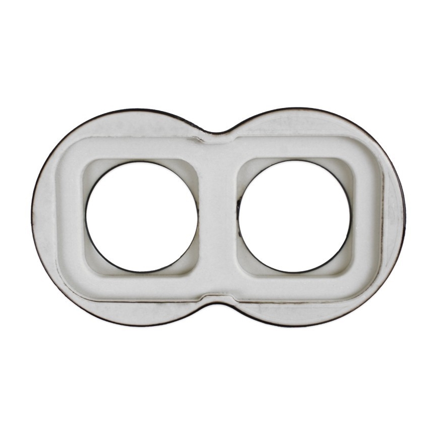 Elhard - Double Retro Ceramic Frame, Black