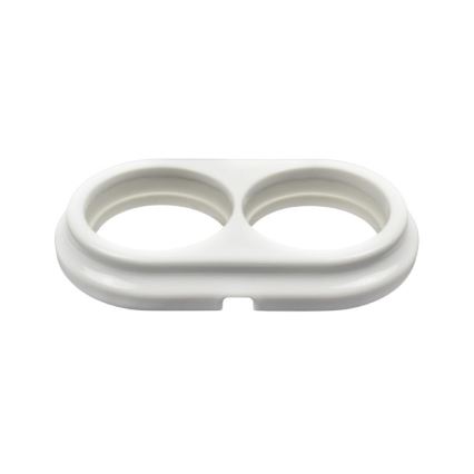 Elhard - Double Retro Ceramic Wall Plate, White