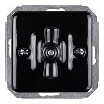 Elhard - Frameless Ceramic Retro Rotary Switch No. 1/0, Black