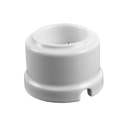 Elhard - Retro Ceramic 230V Domestic Socket, White