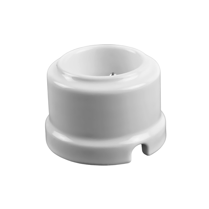 Elhard - Retro Ceramic 230V Domestic Socket, White