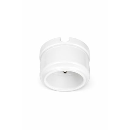 Elhard - Retro Ceramic 230V Domestic Socket, White