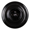 Elhard - Retro ceramic 230V wall socket with frame, black