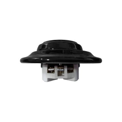 Elhard - Retro ceramic 230V wall socket with frame, black