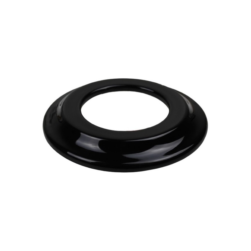 Elhard - Retro ceramic 230V wall socket with frame, black