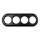 Elhard - Retro Ceramic 4-Gang Faceplate, Black