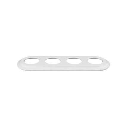Elhard - Retro Ceramic 4-Gang Frame, White