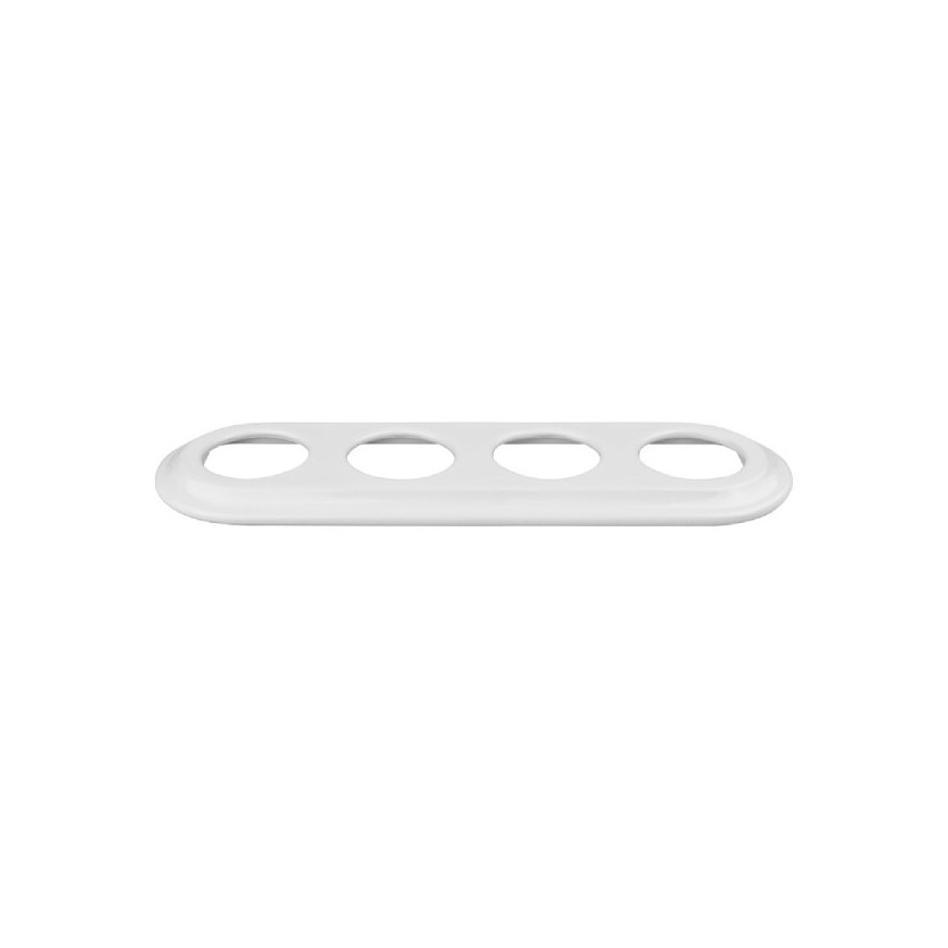 Elhard - Retro Ceramic 4-Gang Frame, White