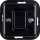 Elhard - Retro ceramic 4-way switch with wide rocker, frameless, No. 7, black