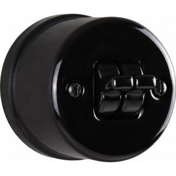 Elhard - Retro Ceramic Blind Controller with Lever, Black