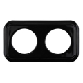 Elhard - Retro Ceramic Double Frame, Black