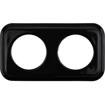 Elhard - Retro Ceramic Double Frame, Black