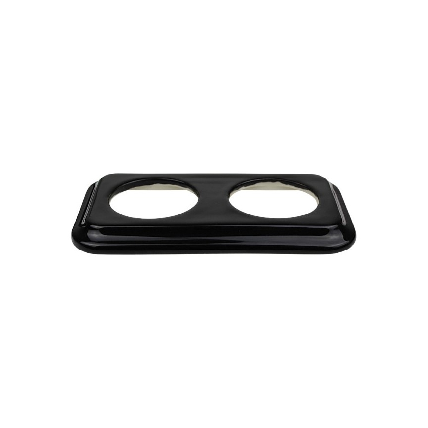 Elhard - Retro Ceramic Double Frame, Black