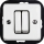 Elhard - Retro Ceramic Double-Gang Staircase Switch, Frameless, No. 6+6, White