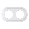 Elhard - Retro Ceramic Double Photo Frame, White