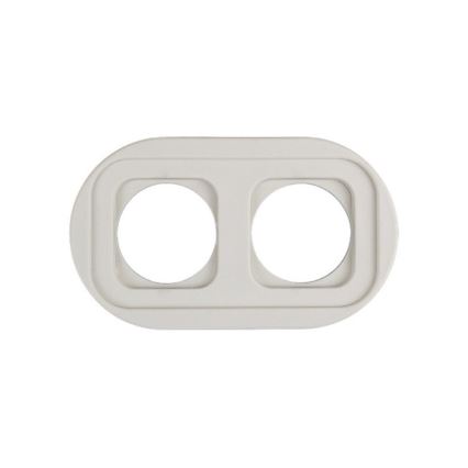 Elhard - Retro Ceramic Double Photo Frame, White