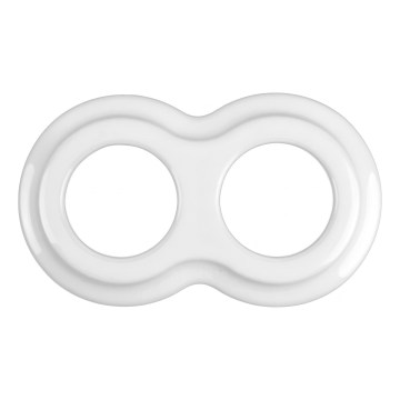 Elhard - Retro Ceramic Double Photo Frame, White