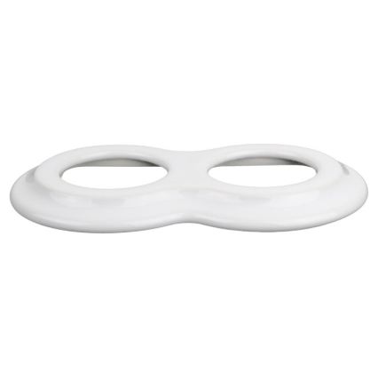 Elhard - Retro Ceramic Double Photo Frame, White