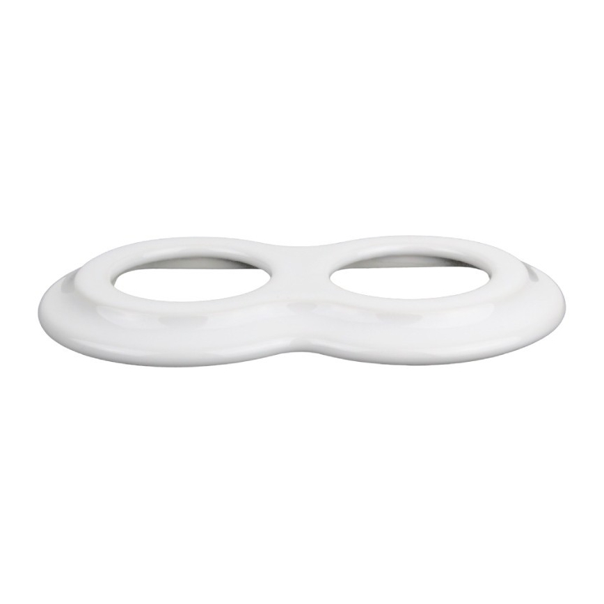 Elhard - Retro Ceramic Double Photo Frame, White