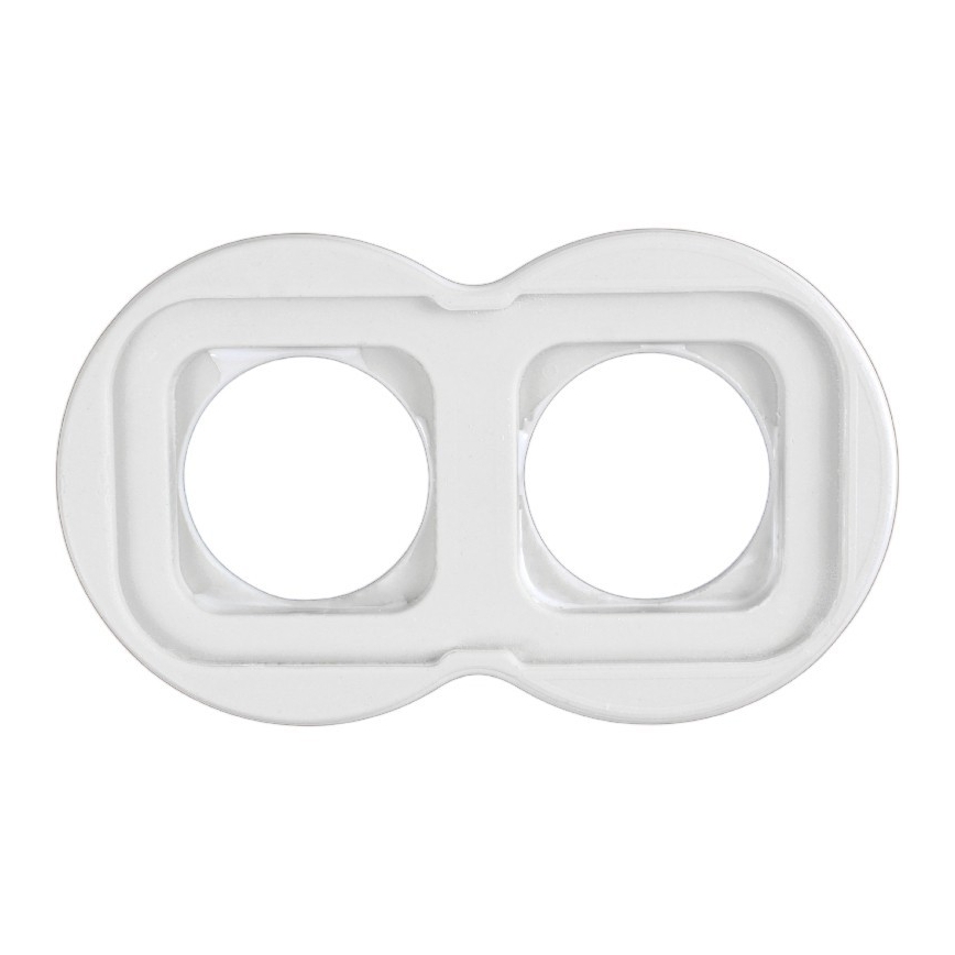 Elhard - Retro Ceramic Double Photo Frame, White