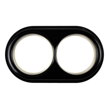 Elhard - Retro Ceramic Double Wall Plate, Black