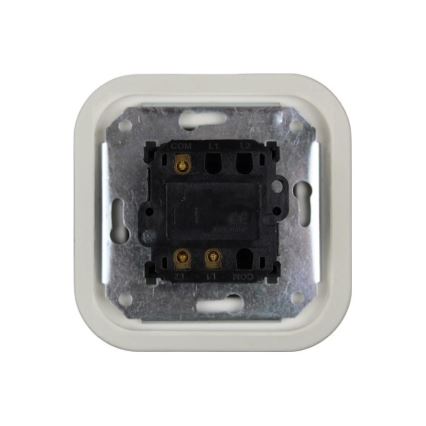 Elhard - Retro Ceramic Frameless Staircase Rotary Switch No. 6, White