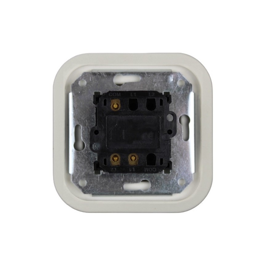 Elhard - Retro Ceramic Frameless Staircase Rotary Switch No. 6, White