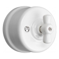 Elhard - Retro Ceramic One-way Rotary Switch No. 5, White