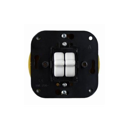 Elhard - Retro ceramic series toggle switch, frameless, No. 5, white