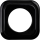 Elhard - Retro Ceramic Single-Gang Frame, Black