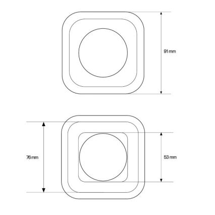 Elhard - Retro Ceramic Single-Gang Frame, Black