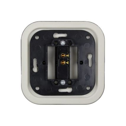 Elhard - Retro ceramic single-gang frameless switch No. 1/0 black