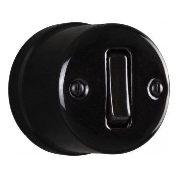 Elhard - Retro Ceramic Single-Pole Switch No. 1, Black