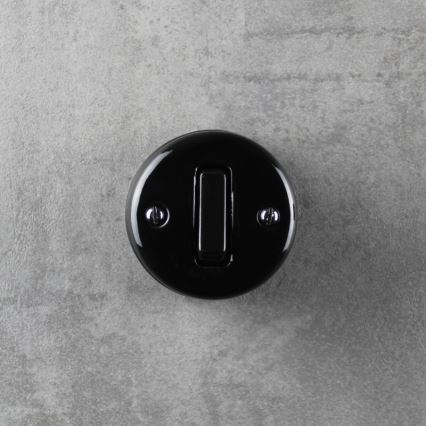 Elhard - Retro Ceramic Single-Pole Switch No. 1, Black