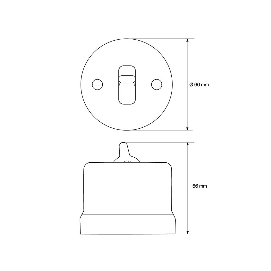 Elhard - Retro Ceramic Single-Pole Toggle Switch 1/0, White