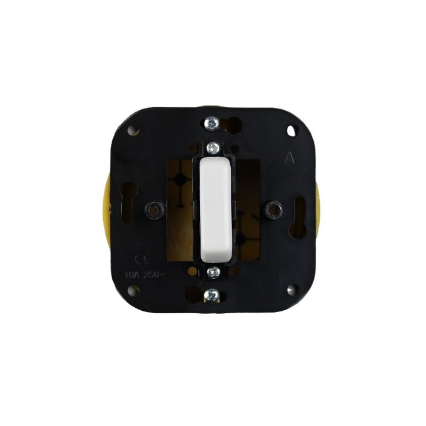Elhard - Retro Ceramic Single Switch, Frameless, No. 1, White