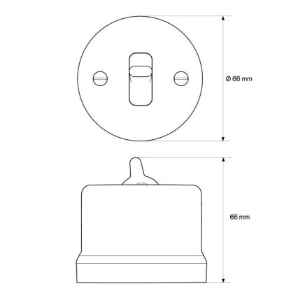 Elhard - Retro Ceramic Single Toggle Switch No. 1/0, Black