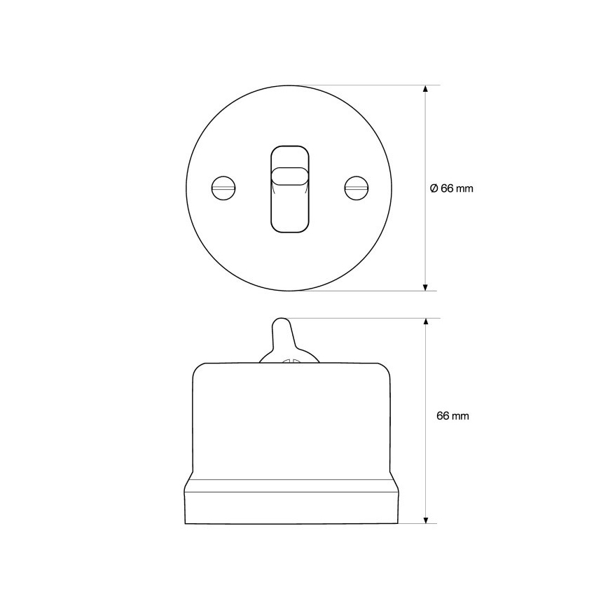 Elhard - Retro Ceramic Single Toggle Switch No. 1/0, Black