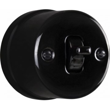 Elhard - Retro Ceramic Staircase Toggle Switch No. 6, Black
