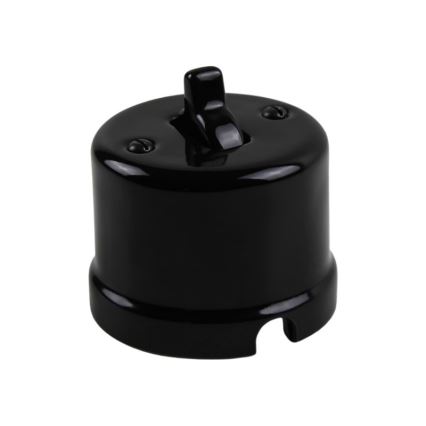 Elhard - Retro Ceramic Staircase Toggle Switch No. 6, Black