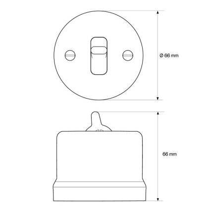 Elhard - Retro Ceramic Staircase Toggle Switch No. 6, Black