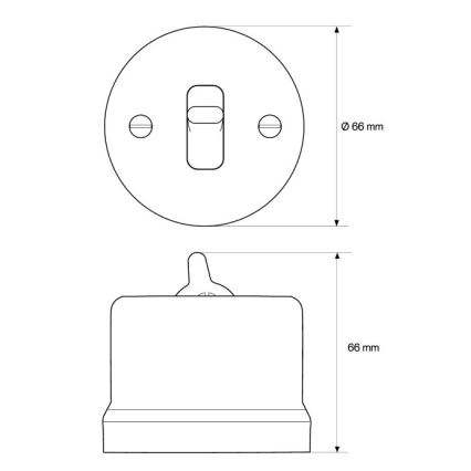 Elhard - Retro Ceramic Staircase Toggle Switch with Lever No. 6, White
