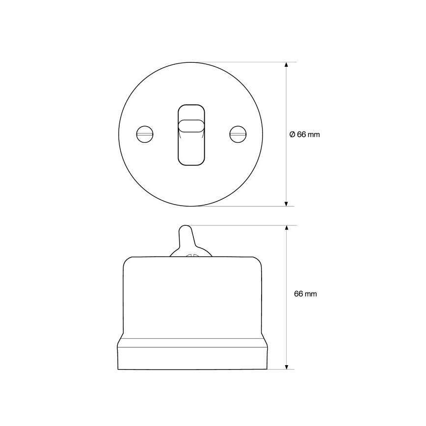 Elhard - Retro Ceramic Staircase Toggle Switch with Lever No. 6, White