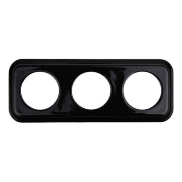 Elhard - Retro Ceramic Triple Frame, Black