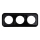 Elhard - Retro Ceramic Triple Frame, Black