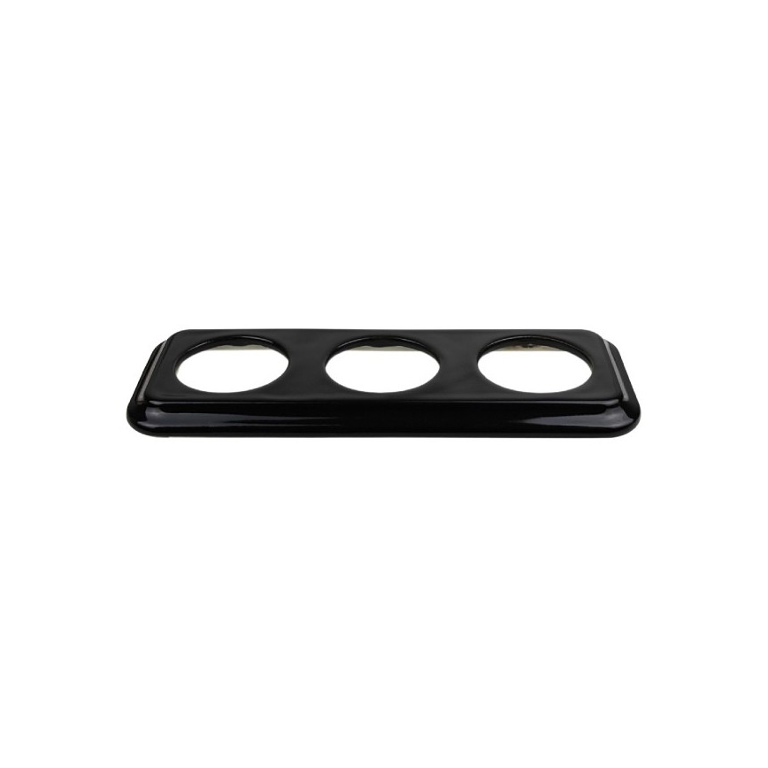 Elhard - Retro Ceramic Triple Frame, Black