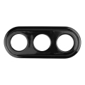 Elhard - Retro Ceramic Triple Frame, Black